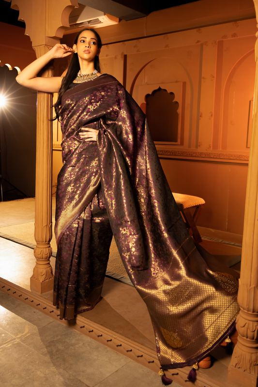 Purple Saree
